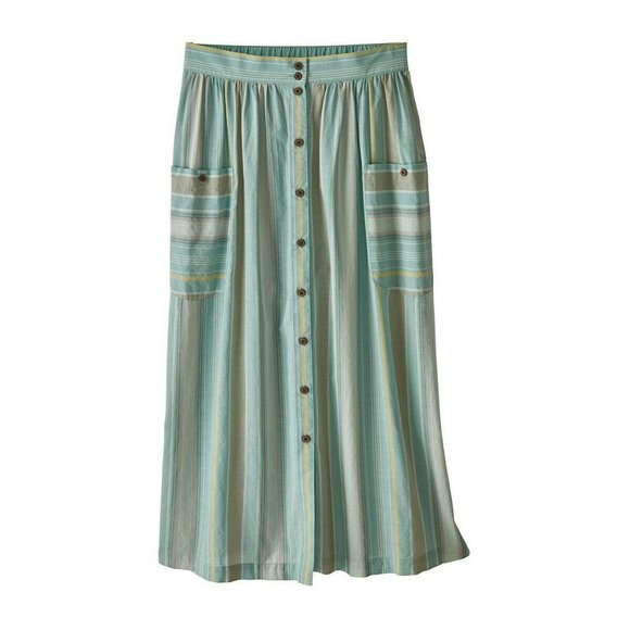 Patagonia Dresses & Skirts - Patagonia L Lightweight A/C Skirt Stripe Midi NWT